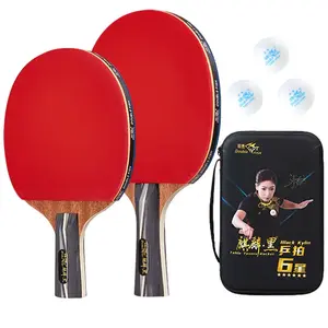 Ракетка для пинг-понга DOUBLE FISH, [instructor recommended-qilin черный]horizontal straight racket