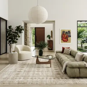 Ковер Saturdays Geometric Fringed Area Rug nuLOOM, 122x170 см, светло-бежевый