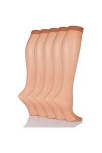 5 пар гольфов плотностью 15 ден SOCKSHOP, бежевый