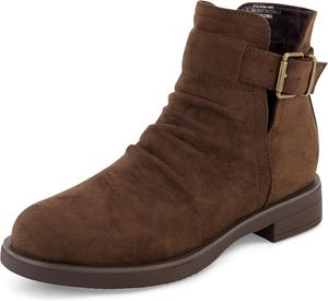 Ботинки CUSHIONAIRE Burke для женщин с пряжкой и мемори-пеной, доступны в широких размерах, Oliv/Blatt Für Mich (Leaf It To Me)