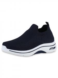 Кроссовки на шнуровке VAN HILL, темно-синий