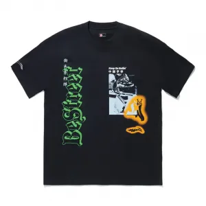 Мужская черная футболка Li Ning с круглым вырезом и умеренным прямым кроем