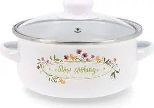 Кастрюля с эффектом памяти - Кастрюля - множество преимуществ - 1 шт. - белая - эмалированная сталь - 18 см Markenlos