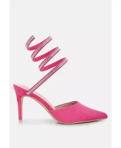 Женские босоножки Elvira с ремешками, украшенными стразами London Rag, розовый