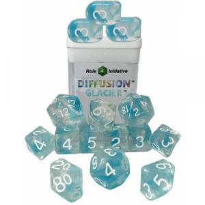Аксессуары Role 4 Initiative R4I Dice w/ Arch'd4: Diffusion - Glacier (15)