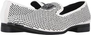 Лоферы Swagger Studded Ornament Loafer Stacy Adams, цвет Black/White
