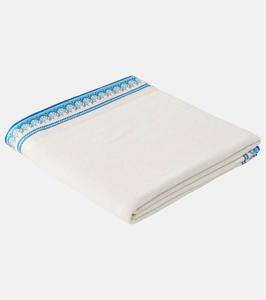 Пляжное полотенце из хлопкового махрового полотна Underwater Barocco Versace Home, Eggshell Bright DV Blue