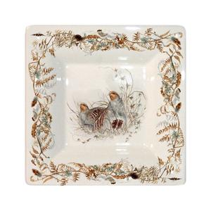 Gien Sologne Тарелка глубокая, квадратная, 17 x 17 см Gien Fayencerie, красочный