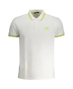 Белая хлопковая рубашка-поло с короткими рукавами Cavalli Class, белый