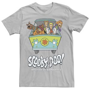 Мужская футболка с изображением плаката Scooby-Doo Mystery Incorporated Licensed Character, цвет Silver