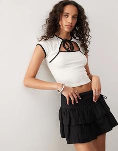 Топ Vans Kari с завязкой на шее в классическом белом/черном цвете