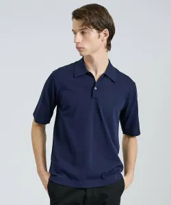 Вязаная рубашка-поло Limit Twist/Вязаная рубашка-поло с коротким рукавом Предзаказ Designworks, цвет Navy