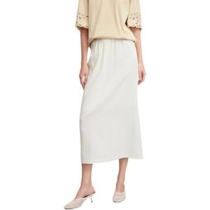 ELLE Повседневная длинная юбка женская белая тонкая миди юбка A-силуэта