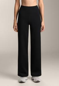 Брюки OYSHO NEOPRENE-EFFECT STRAIGHT-LEG, Black