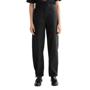 Брюки Scotch & Soda Lotus Barrel Leg Seam Detail, черный