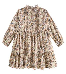 Платье Гвинет из хлопкового вельвета с цветочным принтом Bonpoint, цвет fl multicolore