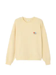 Свитшот с длинными рукавами и круглым вырезом American Vintage, бежевый