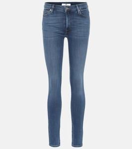 Стройнящие скинни Luxe с высокой посадкой Slim Illusion 7 For All Mankind, Mid Blue