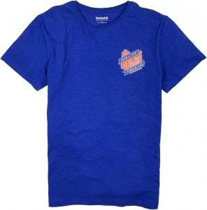 Мужская футболка Timberland с коротким рукавом и принтом Roam & Seek синего цвета, Blue