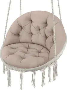 Подушка Domarex Comfort Garden для подвесного кресла и качелей-гнезда California - удобная подушка для качелей, крепится к креслу, наполнитель - силиконовый шарик - коричневый domarex