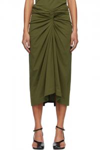 Миди-Юбка из трикотажа с узлом Dries Van Noten, зеленый