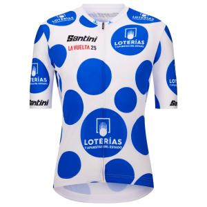 Джерси La vuelta в горошек - велосипедная майка Santini, Bluette