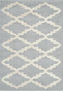 Ковер-дорожка ручной работы safavieh cambridge collection silver / ivory cam137d moroccan trellis премиум шерсть, 77 x 244 см