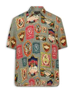 Оверсайз рубашка с принтом и коротким рукавом Camilla, мультиколор