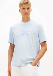 Классическая футболка с круглым вырезом и логотипом, базовая футболка Tommy Jeans, Sweet Blue