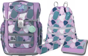 Школьная сумка McNeill "Ergo Compacto, Barba", светоотражающие полосы на лямках, светоотражающие поверхности, включая пенал, спортивную сумку, рулончик для карандашей и магнит с мотивом, цвет Barba