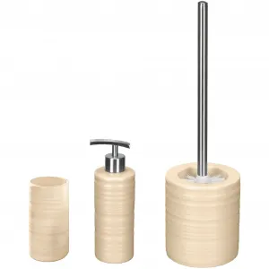 Набор аксессуаров для ванной комнаты Kleine Wolke «Сахара», (3 шт.), цвет Natur