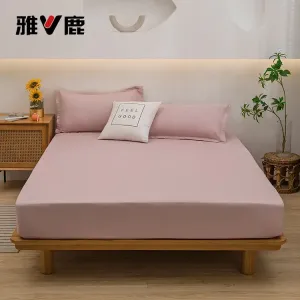 Yalu Простыня на резинке 120х200 см, светлый розовый, мягкая, дышащая