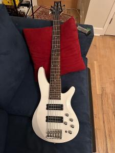 Басс гитара Glarry GIB Bass Guitar Full Size 6 String HH Pickup White