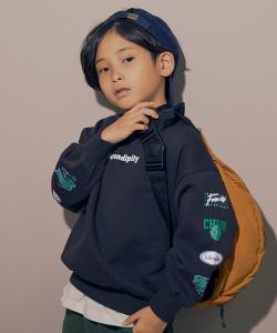 Толстовка с флисовой подкладкой и принтом «Дьявольская лаборатория» с крупным силуэтом, коллекция осень-зима 2025 Devirock, цвет 002-Sleeve Logo-Black