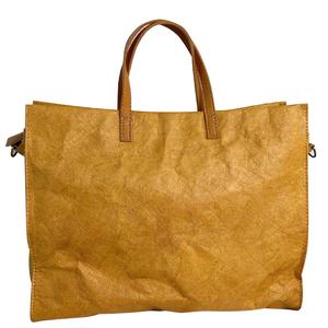 Крафтовая бумажная наплечная сумка через плечо ручная кладь большой размер унисекс коричневый/хаки HAWA