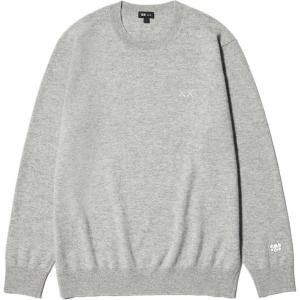 Свитер из кашемира унисекс из коллекции KAWS Collaboration FW25 Uniqlo, 03 серый