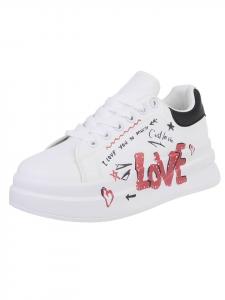 Кроссовки на шнуровке Ital-Design Freizeitschuh, цвет Weiß und Schwarz