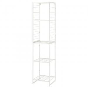 Стеллаж с решеткой JOSTEIN IKEA, 42x40x180 см, белый