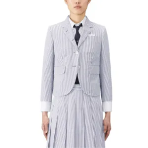 THOM BROWNE Куртка FW24 для женщин Marine Blue