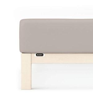 Простынь на подгонке schlafgut Jersey, 90x22x200 см цвет sand mid