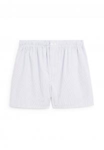 Шорты-боксеры STRIPE Massimo Dutti, белый