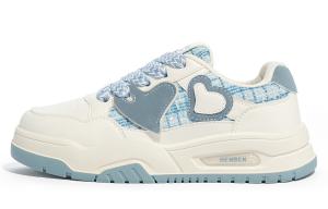 Женские скейтерские кеды Balance Height с эффектом увеличения роста RENBEN, бело-синие