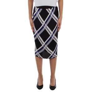 Барберри клетчатая шелковая юбка Burberry, черный