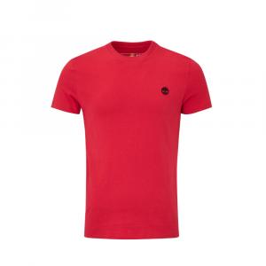 Timberland Футболка мужская красная с круглым вырезом, умеренно прямого кроя