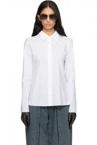 Хлопковая поплиновая рубашка Mm6 Maison Margiela, белый