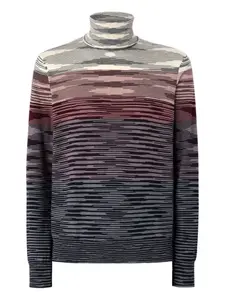 Полосатый свитер с водолазкой Missoni, мультиколор