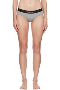 Серые модальные фирменные короткие трусы для мальчиков TOM FORD
