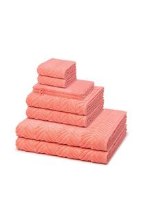 Набор полотенец Ross Sensual Skin Zopf с узором, 8 штук, персиковый