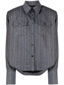 The Mannei рубашка в тонкую полоску на пуговицах, серый