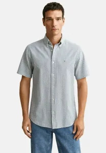 Полосатая рубашка из жатой ткани с коротким рукавом Gant, Vintage Blue